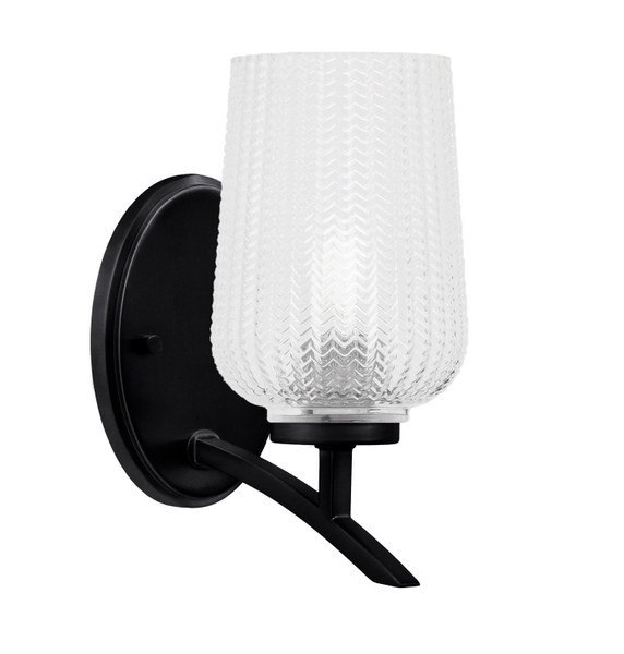 Toltec Lighting - 3721-MB-4250 - One Light Wall Sconce - Kurve - Matte Black
