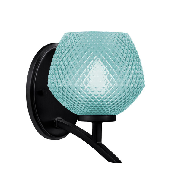 Toltec Lighting - 3721-MB-4625 - One Light Wall Sconce - Kurve - Matte Black