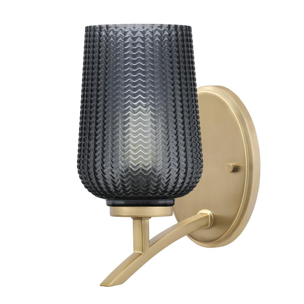 Toltec Lighting - 3721-NAB-4252 - One Light Wall Sconce - Kurve - New Age Brass