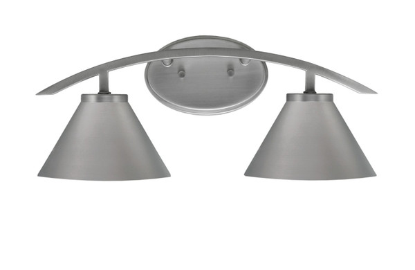Toltec Lighting - 3722-GP-421-GP - Two Light Bath Bar - Kurve - Graphite