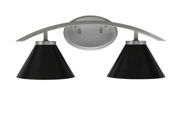 Toltec Lighting - 3722-GP-421-MB - Two Light Bath Bar - Kurve - Graphite