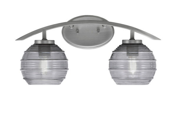 Toltec Lighting - 3722-GP-5112 - Two Light Bath Bar - Kurve - Graphite