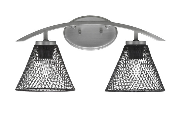 Toltec Lighting - 3722-GP-805-MB - Two Light Bath Bar - Kurve - Graphite