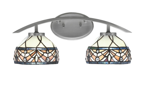 Toltec Lighting - 3722-GP-9485 - Two Light Bath Bar - Kurve - Graphite