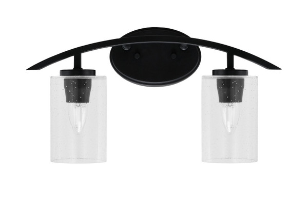 Toltec Lighting - 3722-MB-300 - Two Light Bath Bar - Kurve - Matte Black