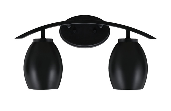 Toltec Lighting - 3722-MB-426-MB - Two Light Bath Bar - Kurve - Matte Black