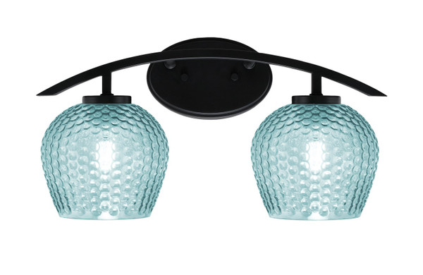 Toltec Lighting - 3722-MB-4605 - Two Light Bath Bar - Kurve - Matte Black