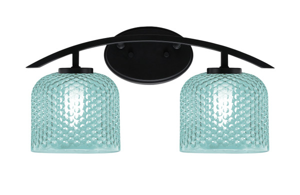Toltec Lighting - 3722-MB-4615 - Two Light Bath Bar - Kurve - Matte Black