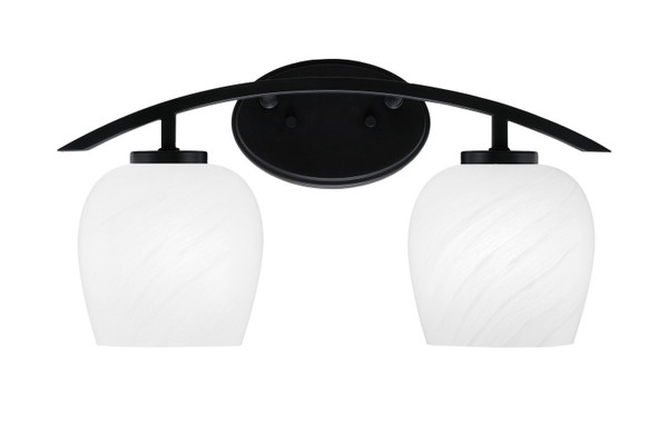 Toltec Lighting - 3722-MB-4811 - Two Light Bath Bar - Kurve - Matte Black
