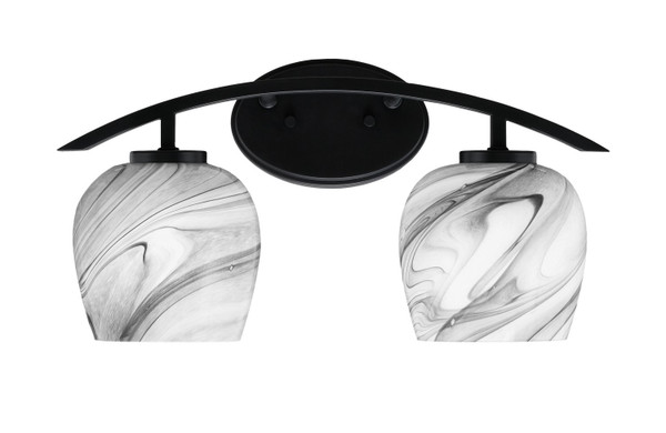 Toltec Lighting - 3722-MB-4819 - Two Light Bath Bar - Kurve - Matte Black