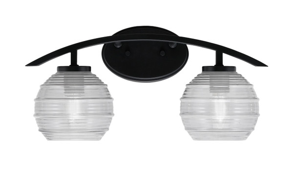 Toltec Lighting - 3722-MB-5110 - Two Light Bath Bar - Kurve - Matte Black