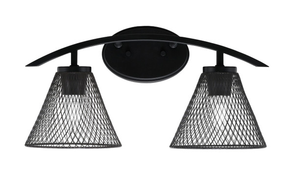 Toltec Lighting - 3722-MB-805-MB - Two Light Bath Bar - Kurve - Matte Black