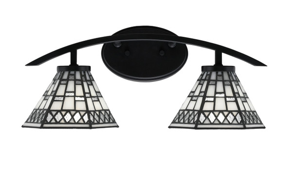 Toltec Lighting - 3722-MB-9105 - Two Light Bath Bar - Kurve - Matte Black