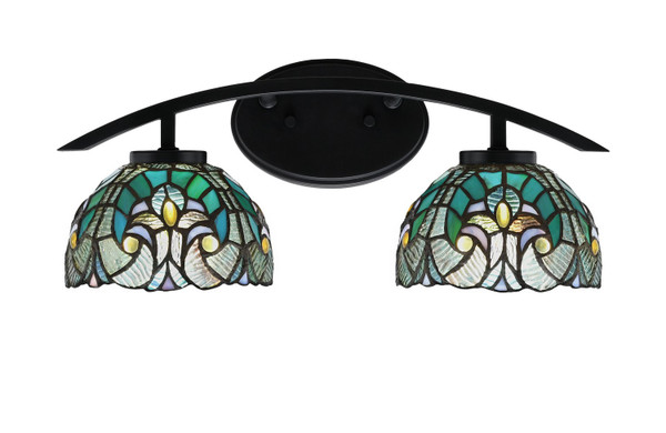 Toltec Lighting - 3722-MB-9925 - Two Light Bath Bar - Kurve - Matte Black