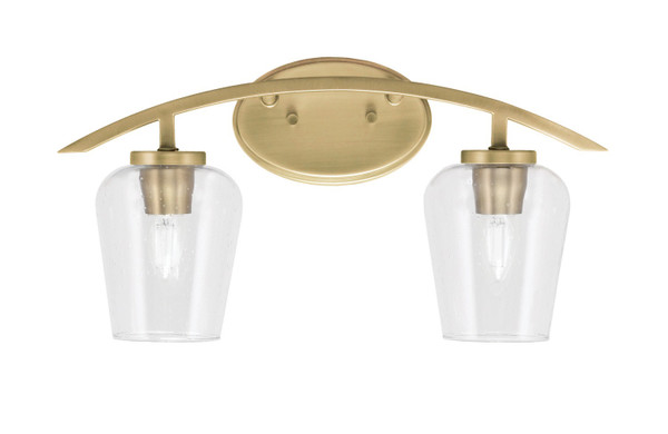 Toltec Lighting - 3722-NAB-210 - Two Light Bath Bar - Kurve - New Age Brass
