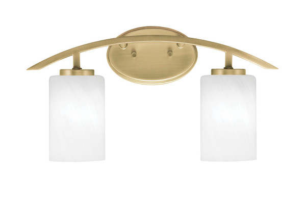 Toltec Lighting - 3722-NAB-3001 - Two Light Bath Bar - Kurve - New Age Brass