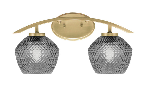 Toltec Lighting - 3722-NAB-4622 - Two Light Bath Bar - Kurve - New Age Brass