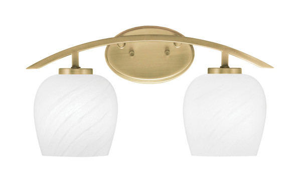 Toltec Lighting - 3722-NAB-4811 - Two Light Bath Bar - Kurve - New Age Brass