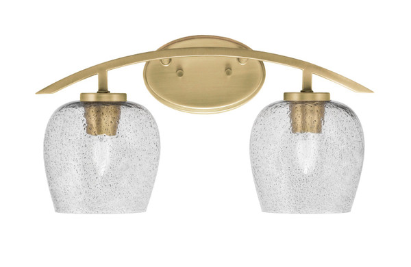Toltec Lighting - 3722-NAB-4812 - Two Light Bath Bar - Kurve - New Age Brass