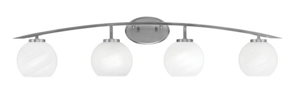 Toltec Lighting - 3724-GP-4101 - Four Light Bath Bar - Kurve - Graphite