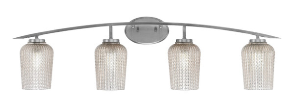 Toltec Lighting - 3724-GP-4253 - Four Light Bath Bar - Kurve - Graphite