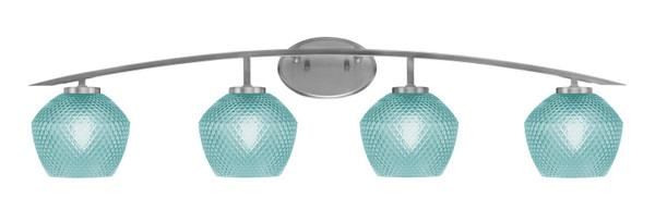 Toltec Lighting - 3724-GP-4625 - Four Light Bath Bar - Kurve - Graphite