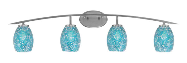 Toltec Lighting - 3724-GP-5055 - Four Light Bath Bar - Kurve - Graphite