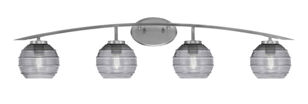 Toltec Lighting - 3724-GP-5112 - Four Light Bath Bar - Kurve - Graphite