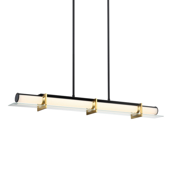 George Kovacs - P1516-707-L - LED Island Pendant - Midnight Gold - Sand Black With Honey Gold