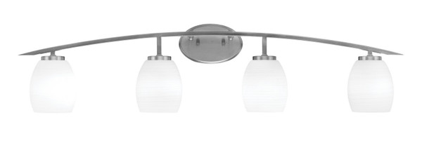 Toltec Lighting - 3724-GP-615 - Four Light Bath Bar - Kurve - Graphite