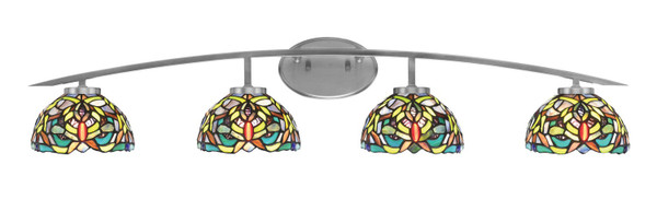 Toltec Lighting - 3724-GP-9905 - Four Light Bath Bar - Kurve - Graphite