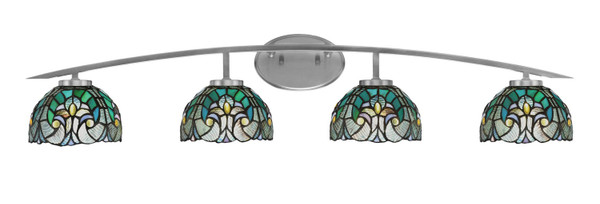 Toltec Lighting - 3724-GP-9925 - Four Light Bath Bar - Kurve - Graphite