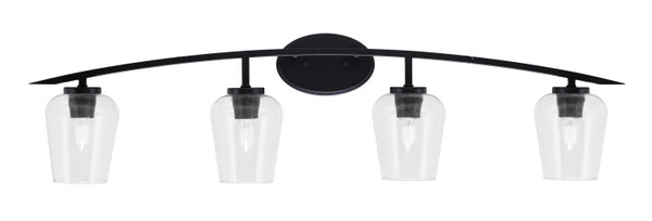 Toltec Lighting - 3724-MB-210 - Four Light Bath Bar - Kurve - Matte Black