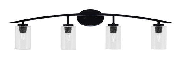 Toltec Lighting - 3724-MB-300 - Four Light Bath Bar - Kurve - Matte Black