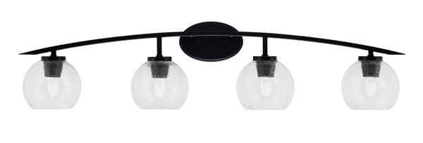 Toltec Lighting - 3724-MB-4100 - Four Light Bath Bar - Kurve - Matte Black