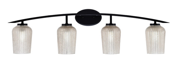 Toltec Lighting - 3724-MB-4253 - Four Light Bath Bar - Kurve - Matte Black