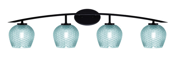 Toltec Lighting - 3724-MB-4605 - Four Light Bath Bar - Kurve - Matte Black