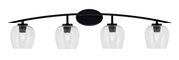 Toltec Lighting - 3724-MB-4810 - Four Light Bath Bar - Kurve - Matte Black