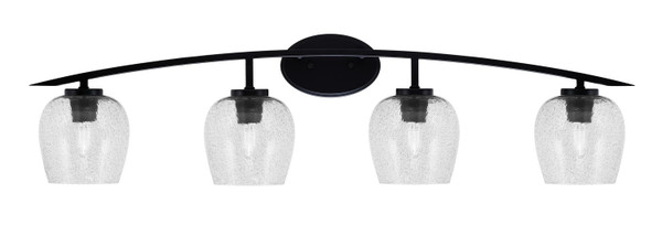 Toltec Lighting - 3724-MB-4812 - Four Light Bath Bar - Kurve - Matte Black