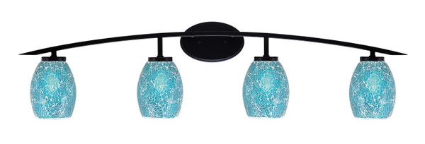 Toltec Lighting - 3724-MB-5055 - Four Light Bath Bar - Kurve - Matte Black