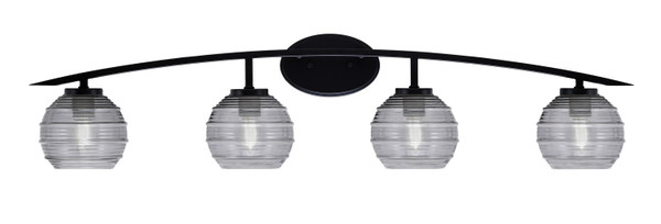 Toltec Lighting - 3724-MB-5112 - Four Light Bath Bar - Kurve - Matte Black