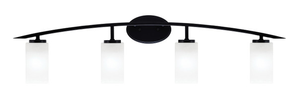 Toltec Lighting - 3724-MB-541 - Four Light Bath Bar - Kurve - Matte Black