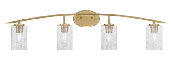 Toltec Lighting - 3724-NAB-3002 - Four Light Bath Bar - Kurve - New Age Brass