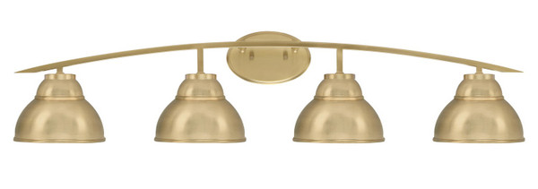 Toltec Lighting - 3724-NAB-427-NAB - Four Light Bath Bar - Kurve - New Age Brass