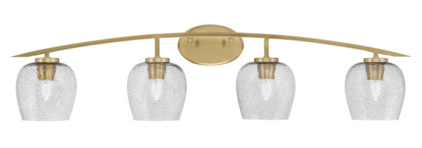 Toltec Lighting - 3724-NAB-4812 - Four Light Bath Bar - Kurve - New Age Brass