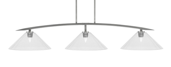 Toltec Lighting - 3733-GP-308 - Three Light Bar - Kurve - Graphite