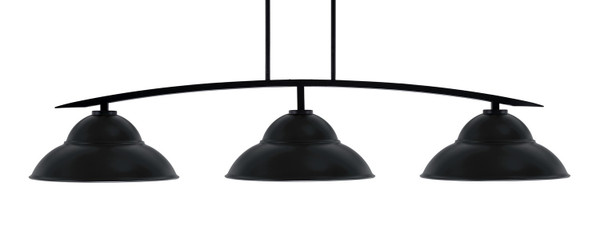 Toltec Lighting - 3733-MB-429-MB - Three Light Bar - Kurve - Matte Black
