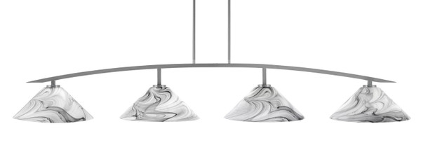Toltec Lighting - 3734-GP-2169 - Four Light Bar - Kurve - Graphite