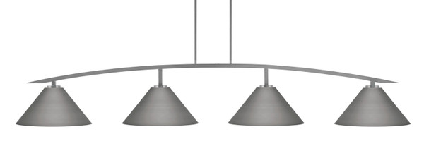 Toltec Lighting - 3734-GP-420-GP - Four Light Bar - Kurve - Graphite