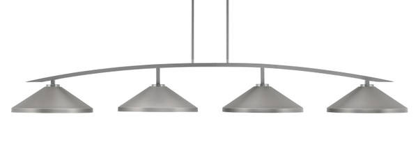 Toltec Lighting - 3734-GP-424-GP - Four Light Bar - Kurve - Graphite